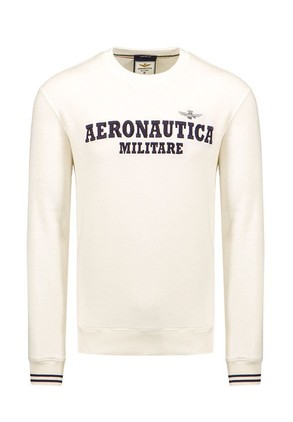 BLUZA Z MILITARNYM HAFTEM KREMOWA