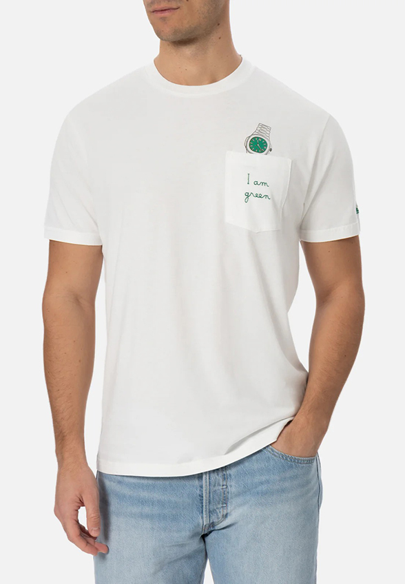 T-SHIRT CONNOR I AM GREEN BIAŁY