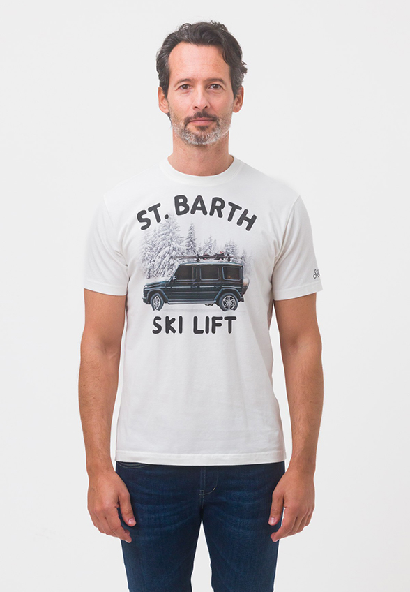 T-SHIRT ARNOTT SKI LIFT BIAŁY