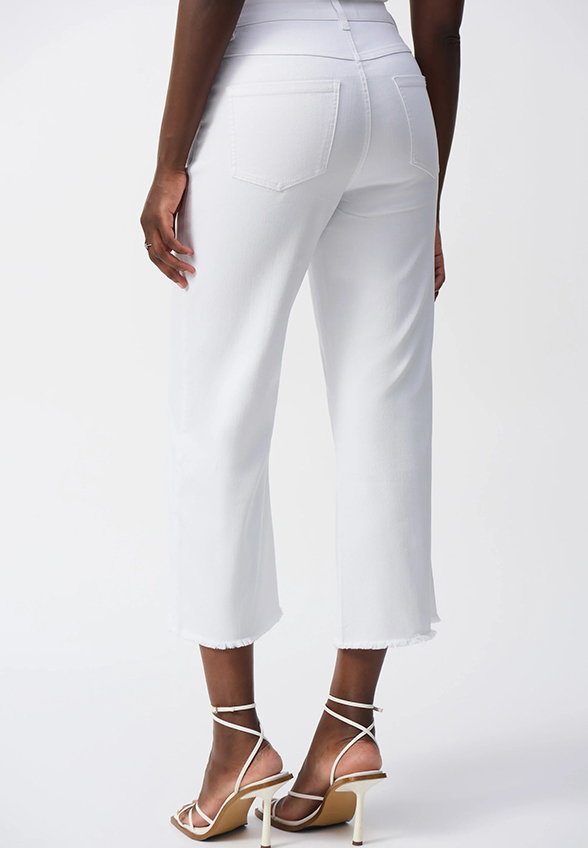 SPODNIE JEANSOWE CULOTTE BIAŁE