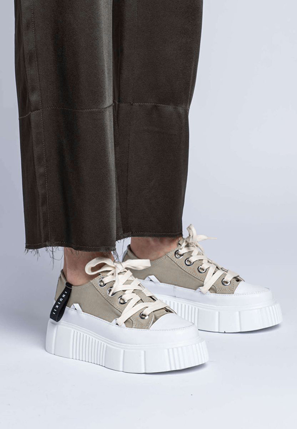 SNEAKERSY MATILDA CANVAS LOW SZARO-BEŻOWE