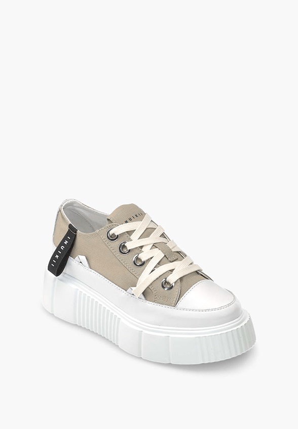 SNEAKERSY MATILDA CANVAS LOW SZARO-BEŻOWE