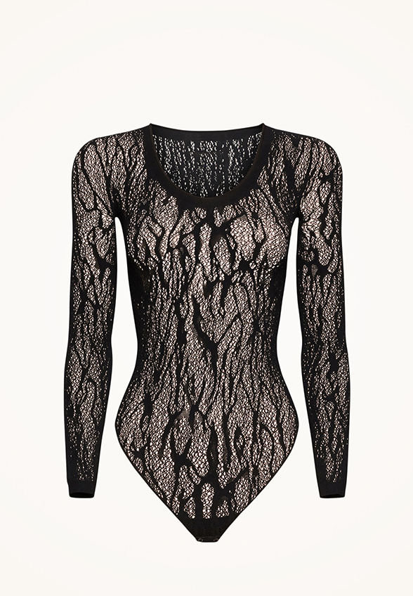 BODY SNAKE LACE STRING CZARNE