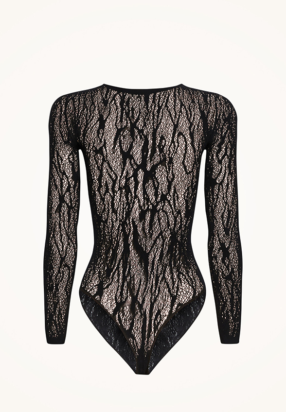 BODY SNAKE LACE STRING CZARNE