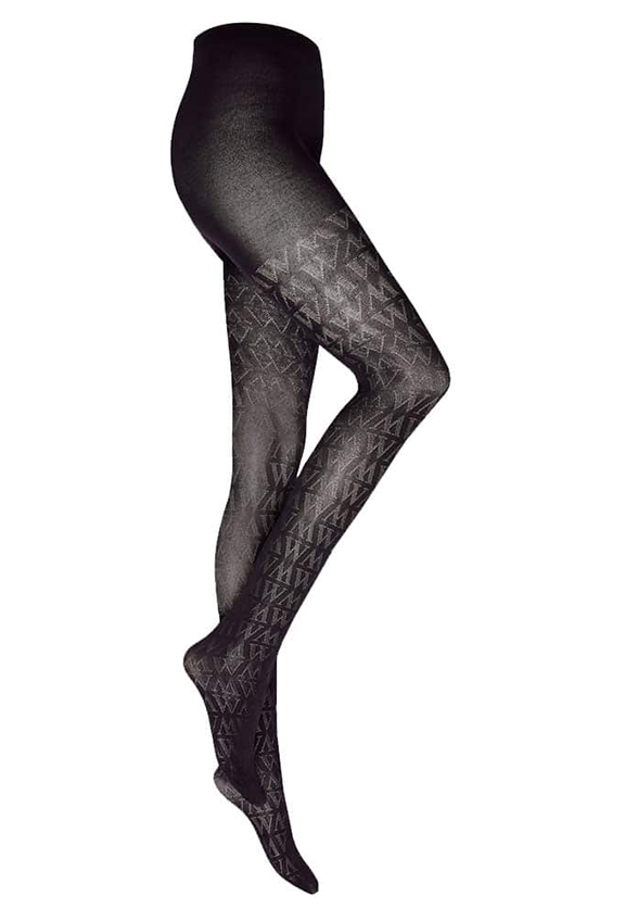 RAJSTOPY MONOGRAM JACQUARD CZARNE