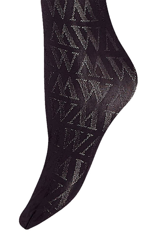 RAJSTOPY MONOGRAM JACQUARD CZARNE