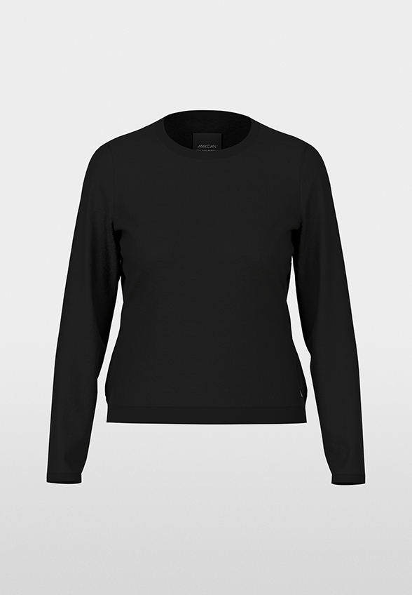 SWETER DOPASOWANY WISKOZOWY CZARNY