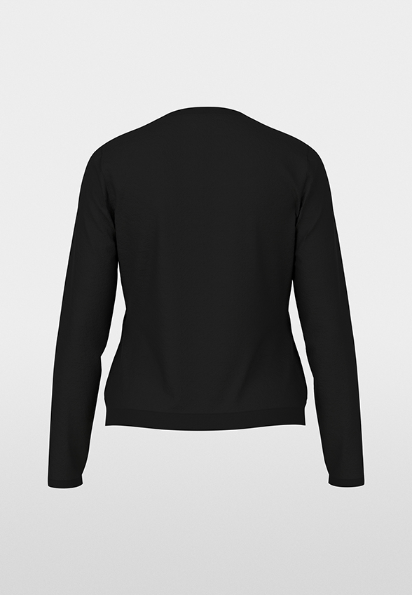SWETER DOPASOWANY WISKOZOWY CZARNY