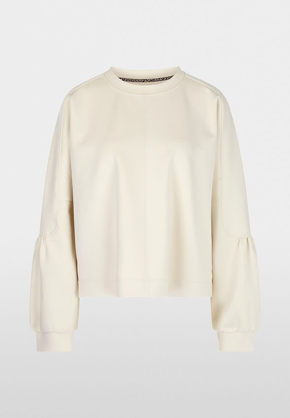BLUZA Z SZEROKIMI RĘKAWAMI KREMOWA