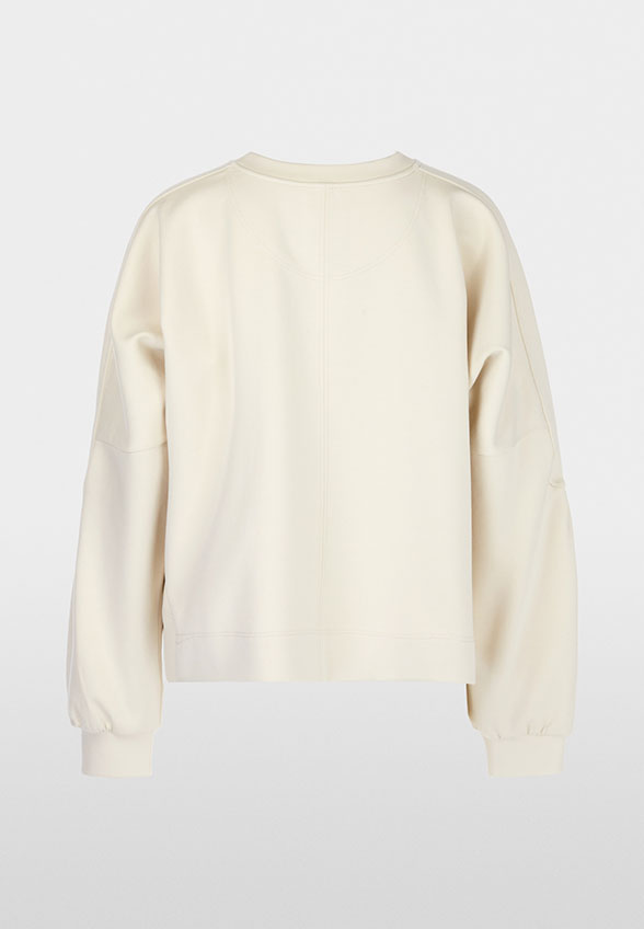 BLUZA Z SZEROKIMI RĘKAWAMI KREMOWA