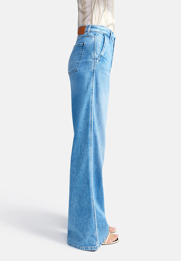 JEANSY ALEK WIDE-FIT LONG JASNO-NIEBIESKIE