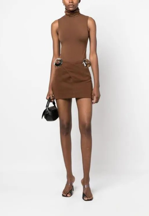 BODY VISCOSE STRING BRĄZOWE