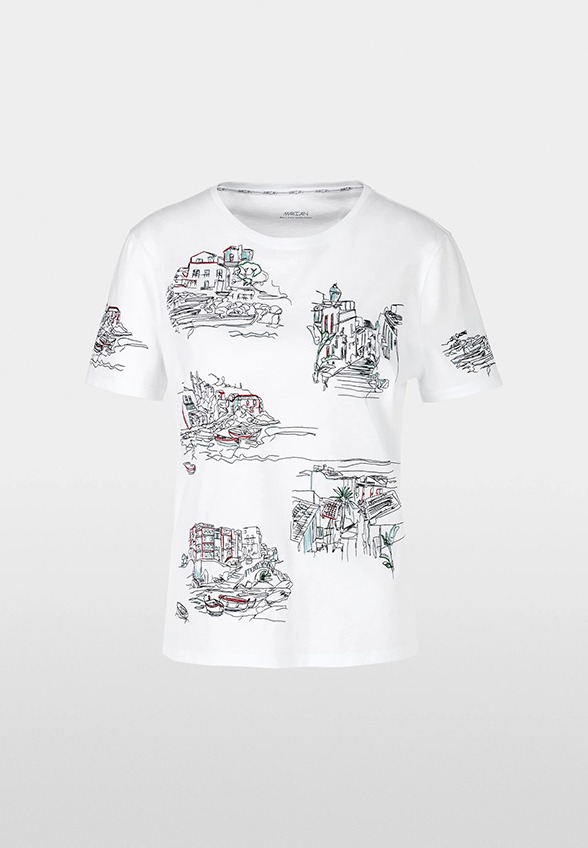 T-SHIRT Z NADRUKIEM BIAŁY