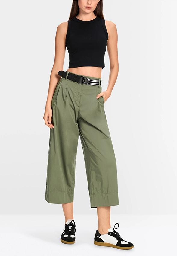 SPODNIE WARRIN WIDE-FIT HIGH ZIELONE