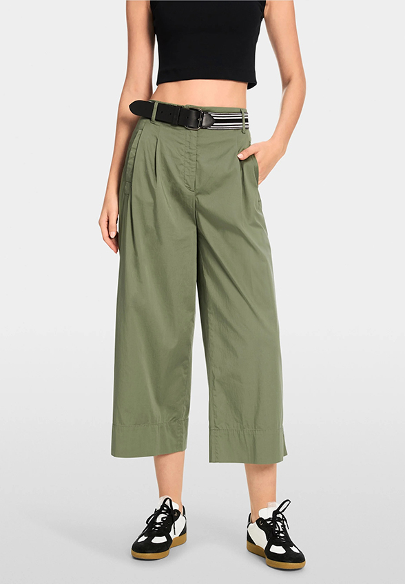 SPODNIE WARRIN WIDE-FIT HIGH ZIELONE