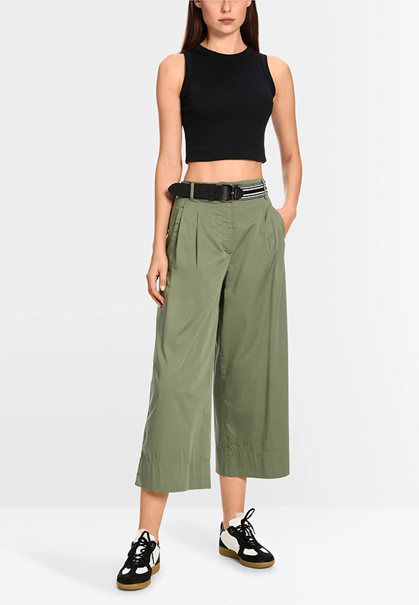 SPODNIE WARRIN WIDE-FIT HIGH ZIELONE