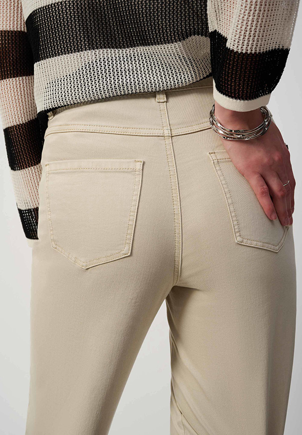 SPODNIE JEANSOWE CULOTTE BEŻOWE