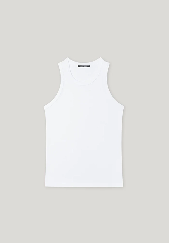 TANK TOP O ELASTYCZNEJ FORMIE BIAŁY