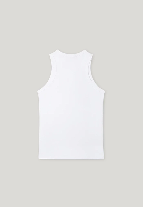 TANK TOP O ELASTYCZNEJ FORMIE BIAŁY