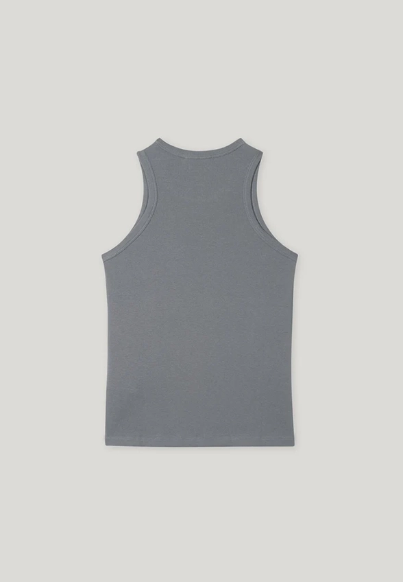 TANK TOP O ELASTYCZNEJ FORMIE CIEMNO-SZARY