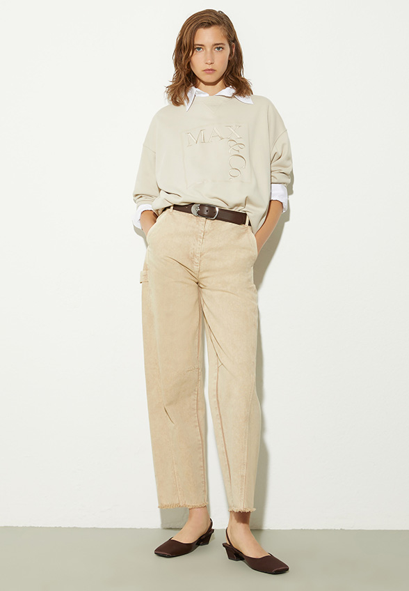 BLUZA Z HAFTEM CENTRO KREMOWA