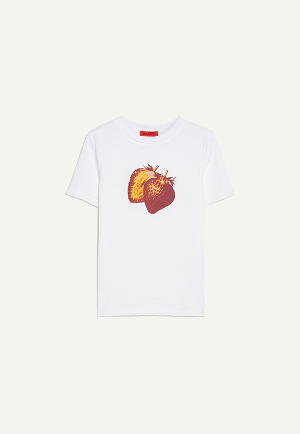 T-SHIRT DUOMO Z CZYSTEJ BAWEŁNY BIAŁY