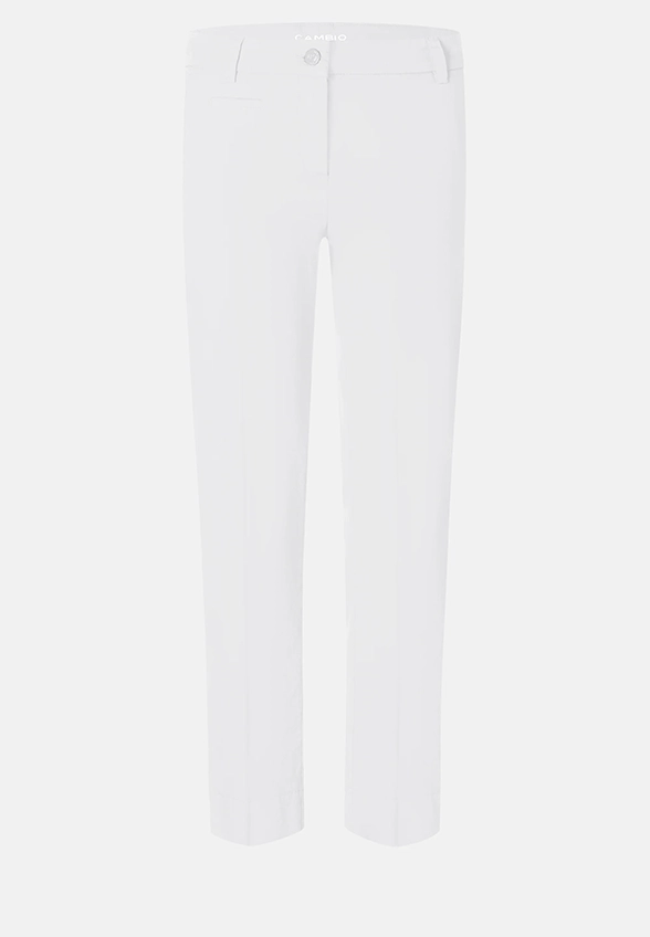 SPODNIE STELLA SLIM-FIT CROPPED BIAŁE