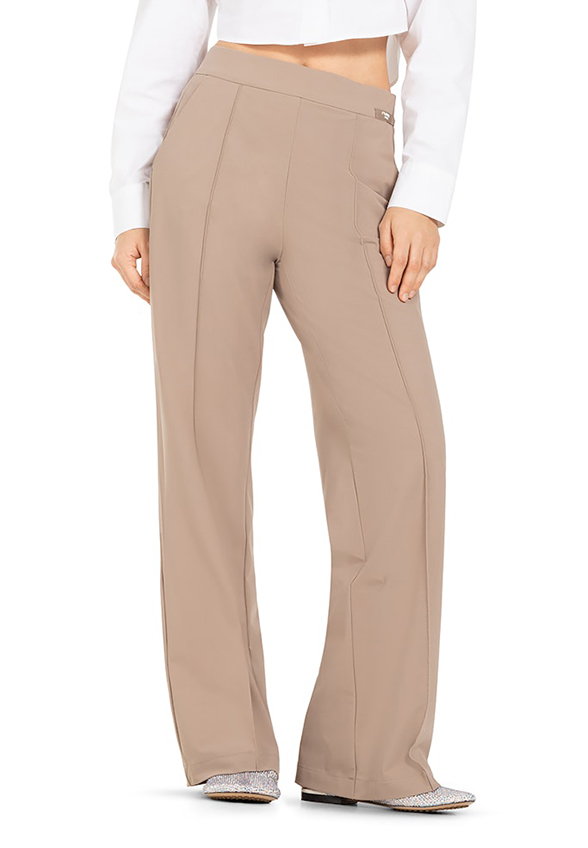 SPODNIE AVA WIDE-FIT JASNY BRĄZ