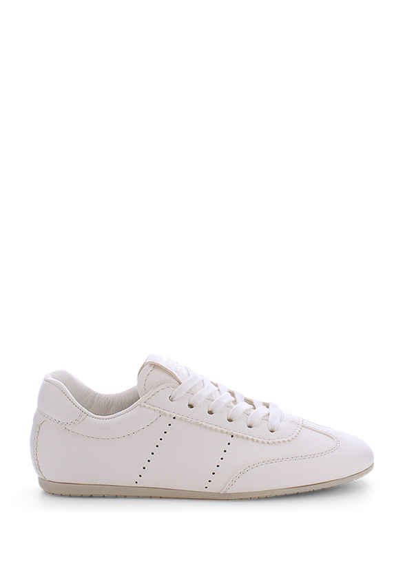 SNEAKERSY DROP Z ZIARNISTEJ SKÓRY BIAŁE