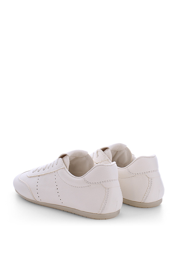 SNEAKERSY DROP Z ZIARNISTEJ SKÓRY BIAŁE