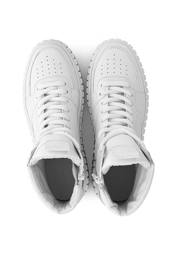 SNEAKERSY ZAP Z WYSOKĄ CHOLEWKĄ BIAŁE
