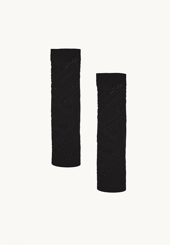 SKARPETKI AŻUROWE ORGANIC NET KNEE-HIGH CZARNE