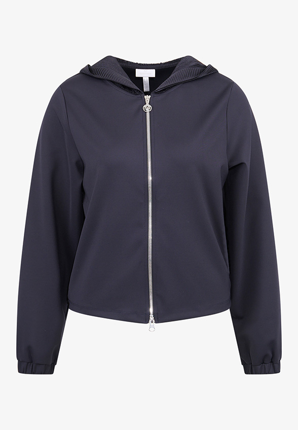 BLUZA DRESOWA ZE STÓJKĄ I KAPTUREM CZARNA