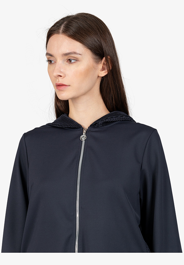 BLUZA DRESOWA ZE STÓJKĄ I KAPTUREM CZARNA