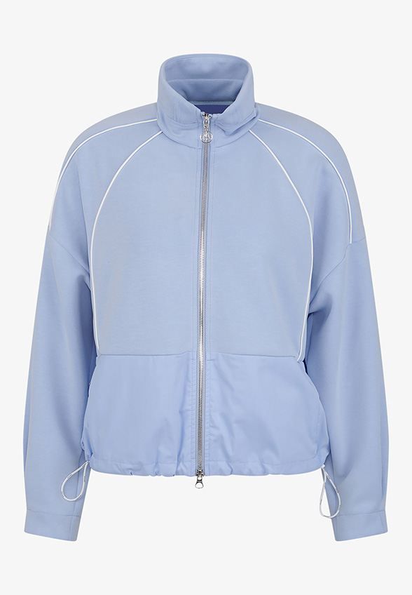 BLUZA DRESOWA ZE STÓJKĄ BŁĘKITNA