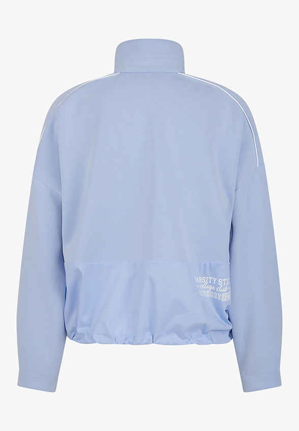 BLUZA DRESOWA ZE STÓJKĄ BŁĘKITNA