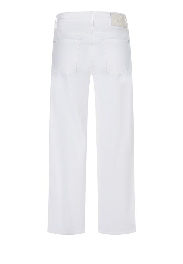 SPODNIE JEANSOWE ALEK WIDE-FIT CROPPED BIAŁE