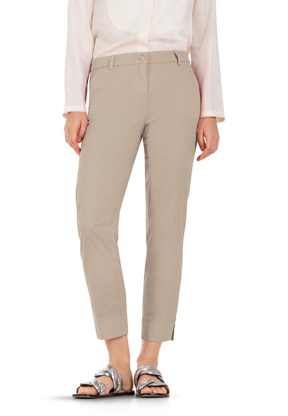 SPODNIE STELLA SLIM-FIT CROPPED BEŻOWE