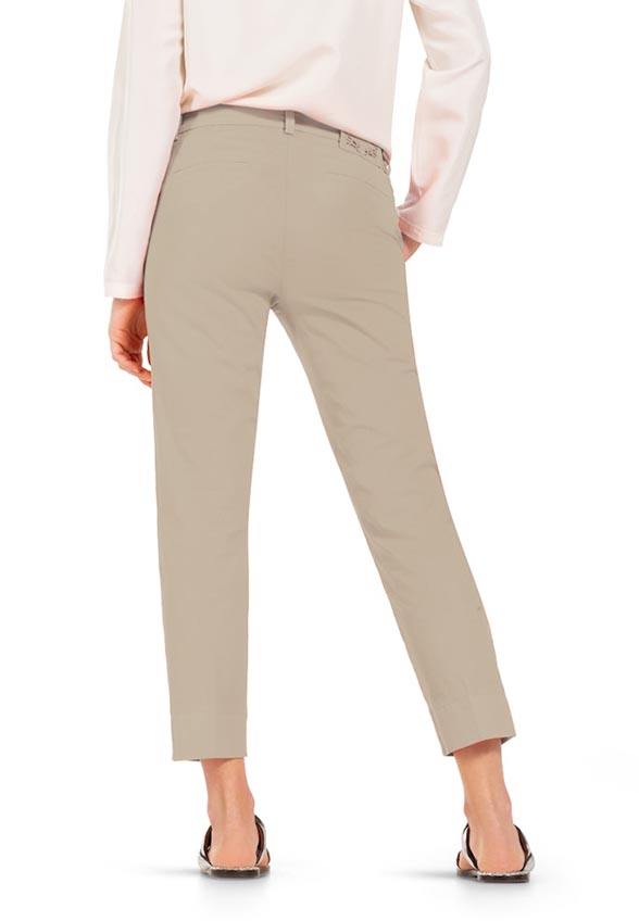 SPODNIE STELLA SLIM-FIT CROPPED BEŻOWE