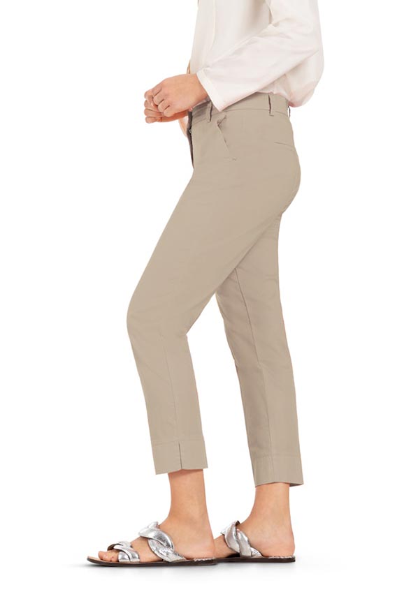 SPODNIE STELLA SLIM-FIT CROPPED BEŻOWE