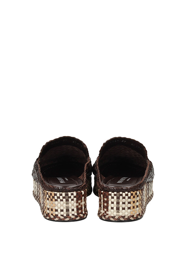 ESPADRYLE FORLI Z PLECIONEJ SKÓRY CZEKOLADOWE