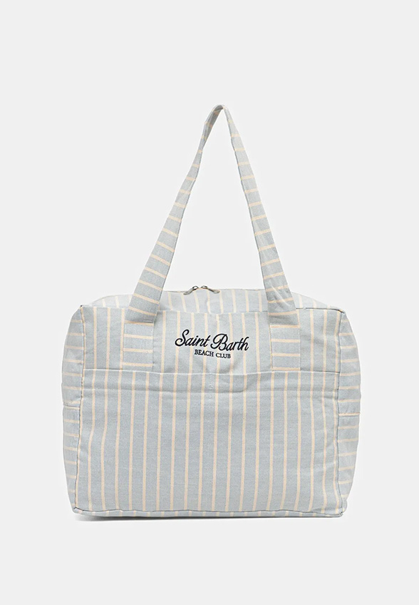 TORBA WEEKEND BAG  DENIM STRIPES BŁĘKITNA