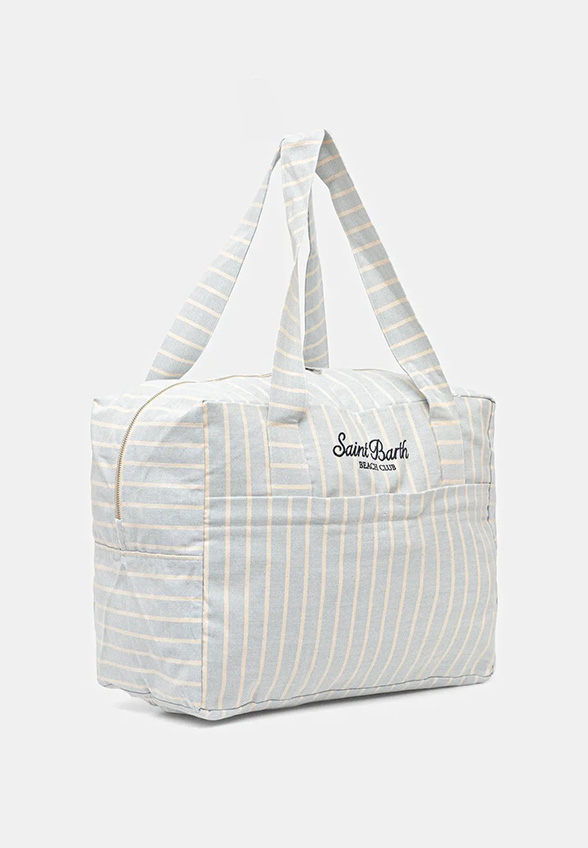 TORBA WEEKEND BAG  DENIM STRIPES BŁĘKITNA