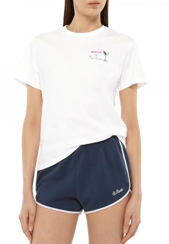 T-SHIRT EMILIE BIKINI Z HAFTEM BIAŁY