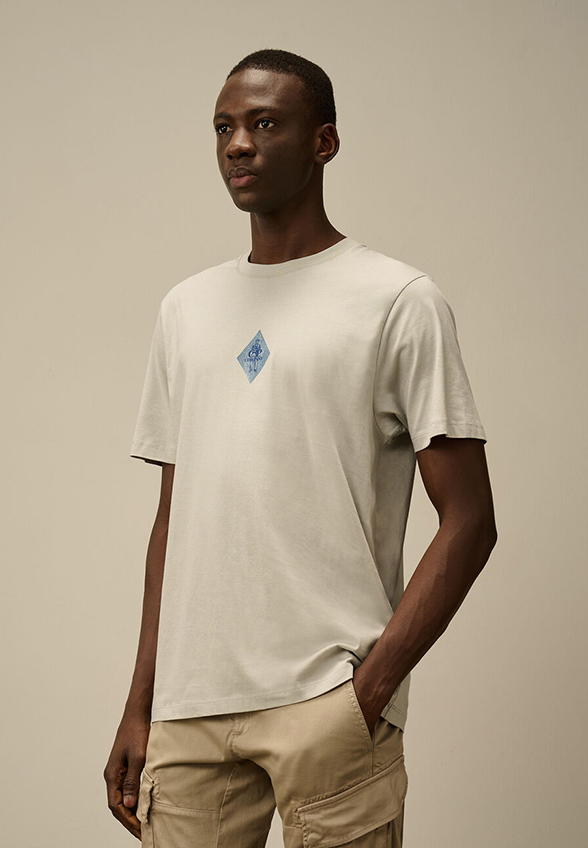 T-SHIRT Z NADRUKIEM BRITISH SAILOR SZARY