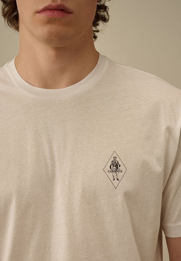T-SHIRT BAWEŁNIANY Z LOGO NO GRAVITY BIAŁY