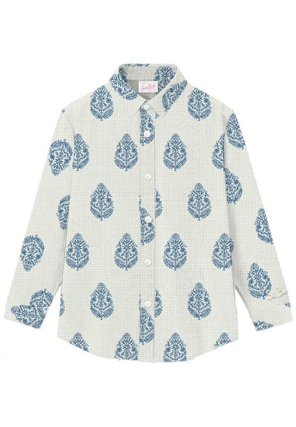 KOSZULA MEREDITH LEAF PAISLEY BIAŁA