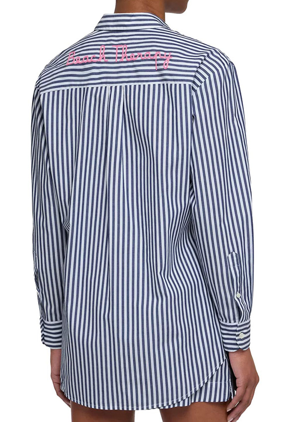 KOSZULA BRIGITTE POPELINE STRIPES NIEBIESKA