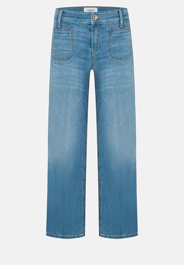 SPODNIE JEANSOWE TESS CROPPED NIEBIESKIE