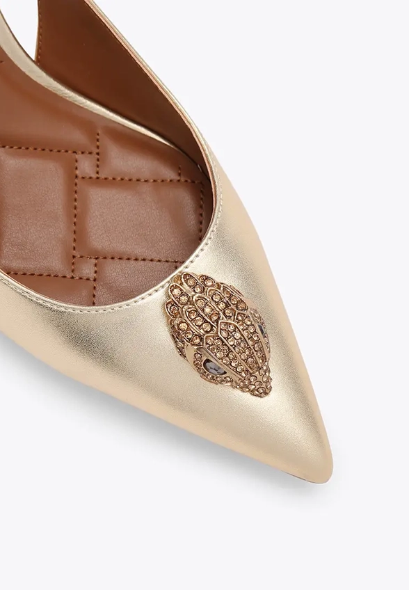 SZPILKI BELGRAVIA SLING BACK ZŁOTE